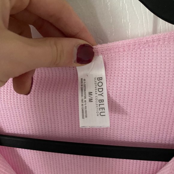 Y2K Waffle Knit Pink Long Sleeve - Picture 3 of 4